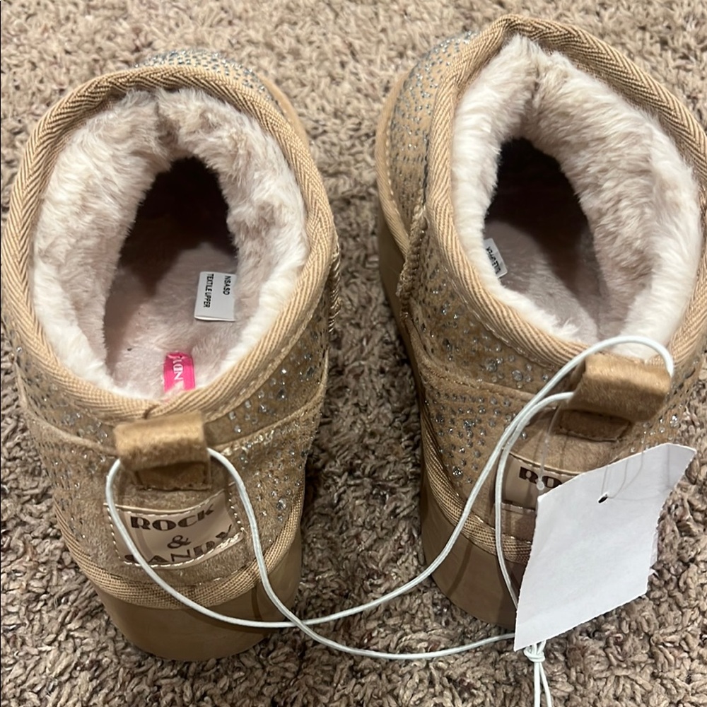 Women's Tan Platform Ankle Boots - Picture 3 of 5